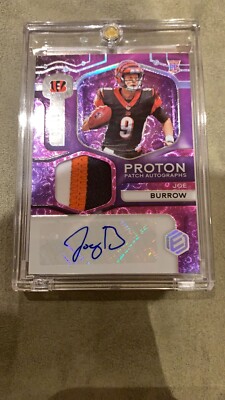 2020 Panini Elements Joe Burrow Proton RPA Silver Patch Auto #13/47 Bengals!!!