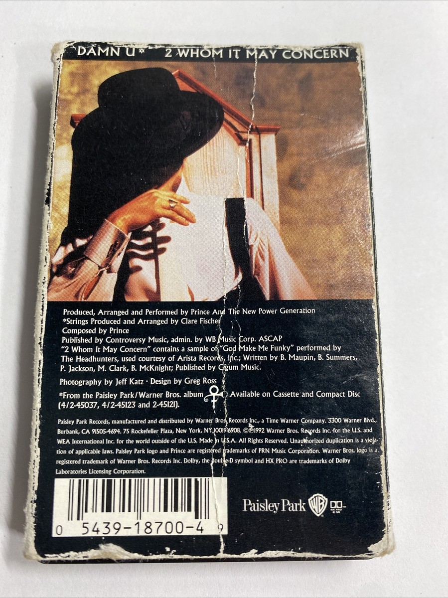 Damn U [Single] by Prince & the New Power Generation (Cassette