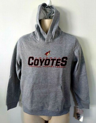 Arizona Coyotes Youth Hoodie Size Medium 10/12 Gray Big Logo