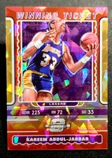 2019 Contenders Optic Winning Ticket Red Cracked Ice Prizm Kareem Abdul-Jabbar