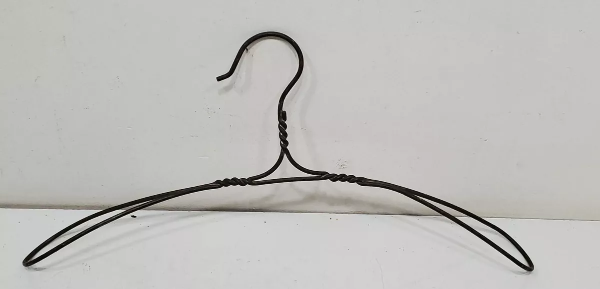 Metal Wire Hanger  Strong Black Coat Clothes Steel Water Proof