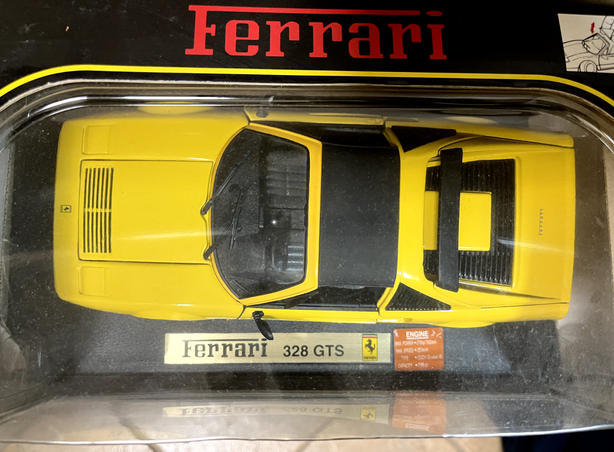 FERRARI 328 GTS YELLOW by ANSON OLD RELEASE 1:18 BRAND NEW IN BOX