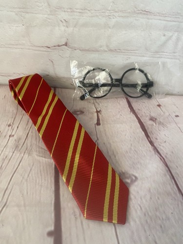 Harry Potter Gryffindor Wizard Flannel Robe Glasses Tie Wizarding Hogwarts Kids - Picture 2 of 14