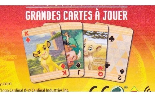 Cards Jumbo DISNEY THE LION KING Playing Deck S2 - Picture 2 of 2