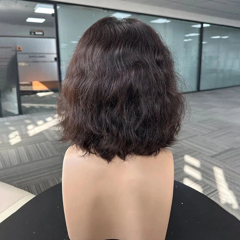 波浪长条纹发型男士假发男士假发天然黑色头发 - 第 5 张/共 14 张