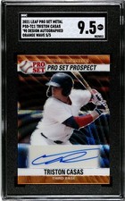 2021 Leaf Pro Set Metal Triston Casas ORANGE WAVE /5 AUTO SGC 9.5 (5/5)