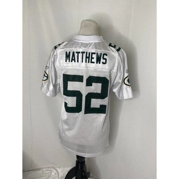 Camisa Reebok Green Bay Packers masculina grande jersey argila branca Matthews #52 - Imagem 3 de 4