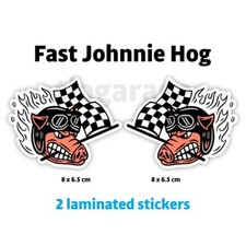 2 Harley-Davidson Fast Johnnie Hog Stickers a...