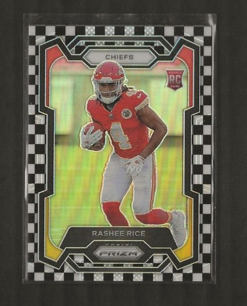 Rashee Rice 2023 Panini Prizm Black White Checker Prizm Rookie Card #350