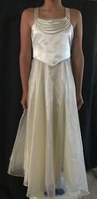 Junior Bridesmaid or Evening Gown, cream color Size 14 Girls