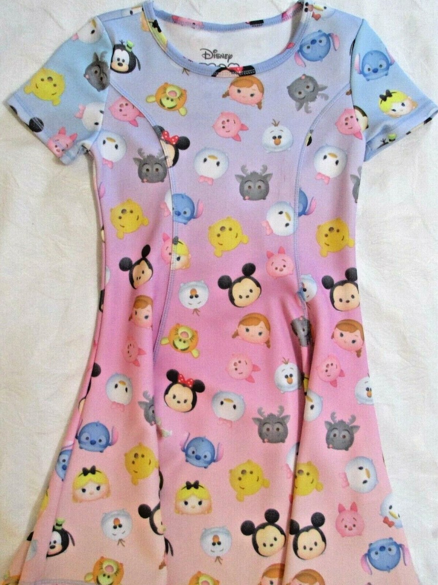 Disney Tsum Tsum Girl's Dress Character Print M 7/8 NWT