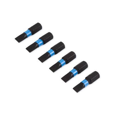 6 x SL1.0 x 4 x 25 mm 1/4 Zoll S2-Stahl High Quality Bits Schrauberbit Schlitz