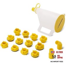 15-Piece Oil Funnel Kit 1.5-Quart No-Spill Engine Oil Funnel with 14
