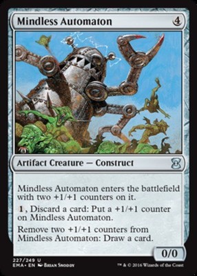 1x Mindless Automaton - Foil MTG - Eternal Masters - Moderate Play