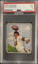 1950 Bowman #45 Otto Graham RC Rookie PSA 5 MBA SILVER DIAMOND TOP EYE APPEAL