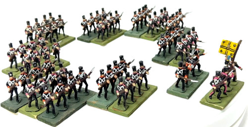 Vintage Scruby 25mm Napoleonic Brunswick 72 Infantry Command Flag Lot VIDEO