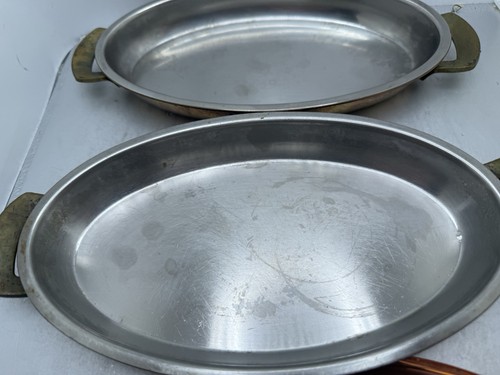 Vtg CULINOX SPRING Copper Oval Gratin Fish Pan 17x8” Switzerland Lot 3 - Picture 5 of 21