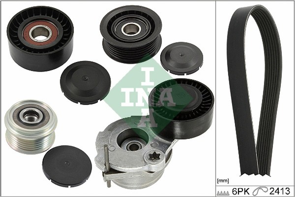 Keilrippenriemensatz Schaeffler INA 529 0484 20 FüR Audi A7 Sportback 4GA 4GF A6-image