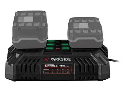 PARKSIDE  20 V / 2 x 4,5 A Akku-Doppelladegerät »PDSLG 20 B1« ohne Akku - B-Ware