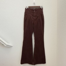 Free People We The Free Flare Pants Women's Size 28 Brown Corduroy High Rise
