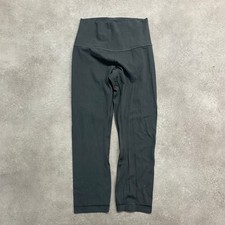Lululemon Leggings Womens Small High Waist Cropped Gym Yoga Pants, Black