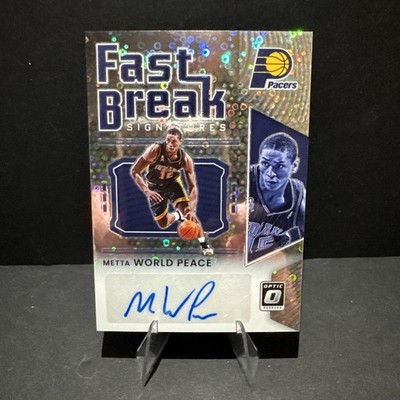 Metta World Peace 2021-22 Optic Fast Break Signatures Autograph #FB-MWP Auto