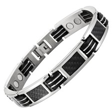 Mens Ultra Strength Magnetic Therapy Bracelet Size 8.5inch, red