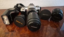 Fotoausrüstung Minolta Dynax 500 si Spiegelreflexkamera mit viel Zubehör