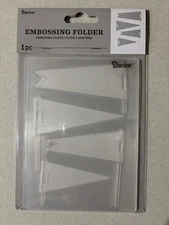 #265 Darice Embossing Folder Essentials " PENNANTS  "  #30032588