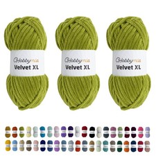 HobbyMia Velvet XL - Chenille Yarn for Crocheting - 100g / 74yds - 6 Super