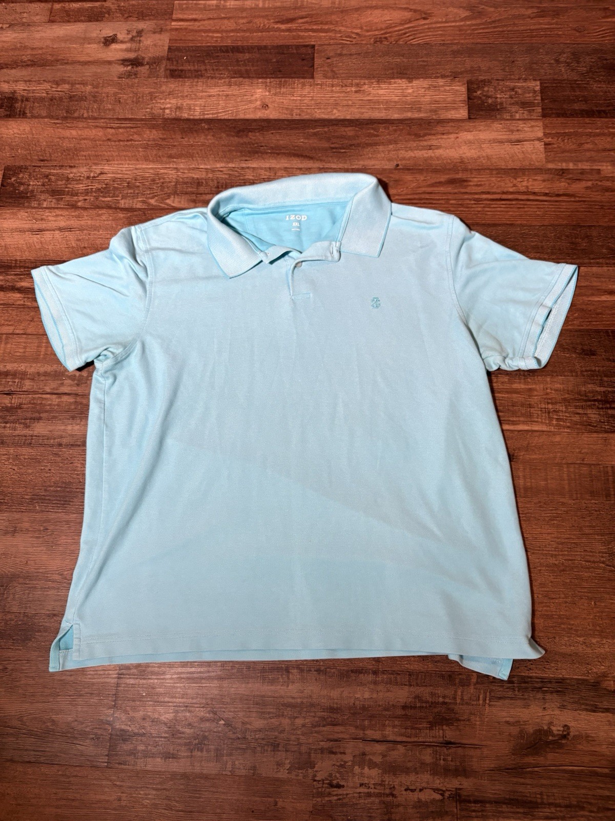 Izod Men's Polo Golf Shirt Size XXL 2XL Light blue Button