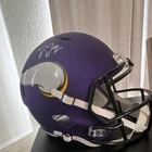Justin Jefferson Autographed Minnesota Vikings Purple Full sized Helmet JSA COA