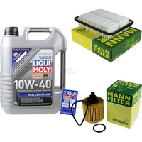Mann Inspektionspaket 5L Liqui Moly Leichtlauf 10W-40 FüR Toyota Verso 1.8 1.6
