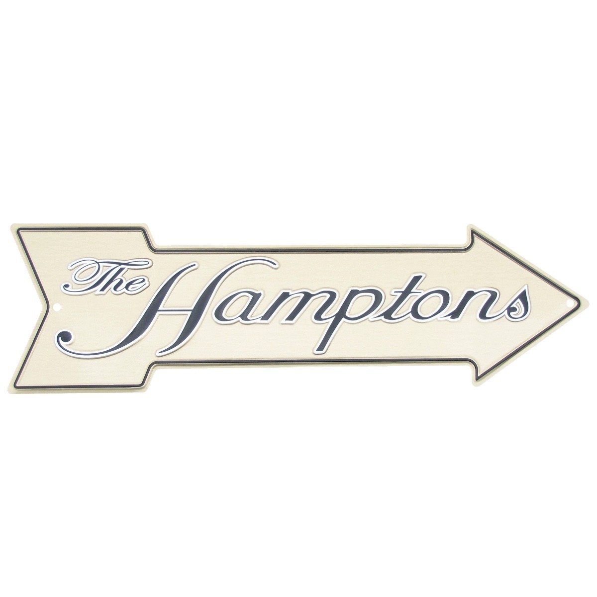 The hamptons tin beach arrow funny sign man cave bar pub coastal home wall decor