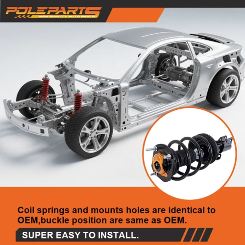 4X Front+Rear Complete Strut Shocks Assembly For GMC Acadia Buick Enclave 172949 Foto 3 de 4