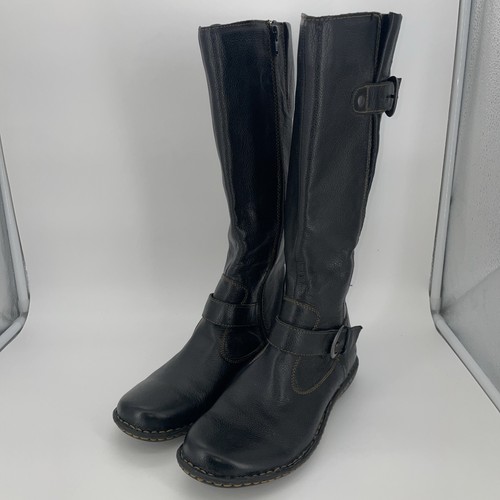 BOC Born Damen-Lederstiefel Größe 8,5 M schwarz Reiten hoch halbhoher Reißverschluss C71103 - Bild 2 von 13