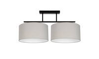Deckenlampe Stoff Schlafzimmer Schwarz Grau E27 L:70 Cm Flur Deckenleuchte