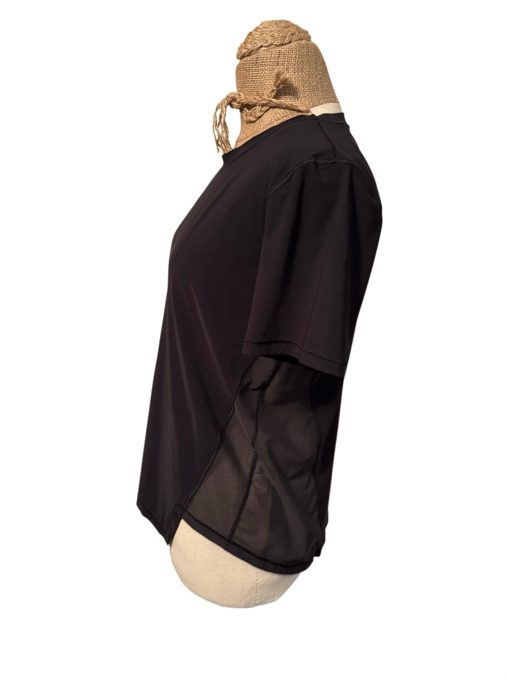 Lululemon basic black tee asymmetrical front top … - image 7