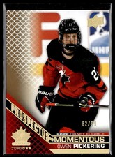 2022 Team Canada Juniors Prospectus Momentous Gold #PM-35 Owen Pickering /99