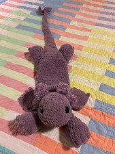 Handmade Crochet Soft Dragon Snuggle Buddy 40 Inch Long