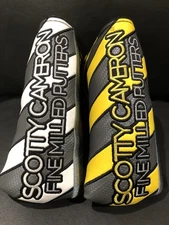 2 Scotty Cameron Caution Stripe Blade Putter Head Covers - Regular And Gallery