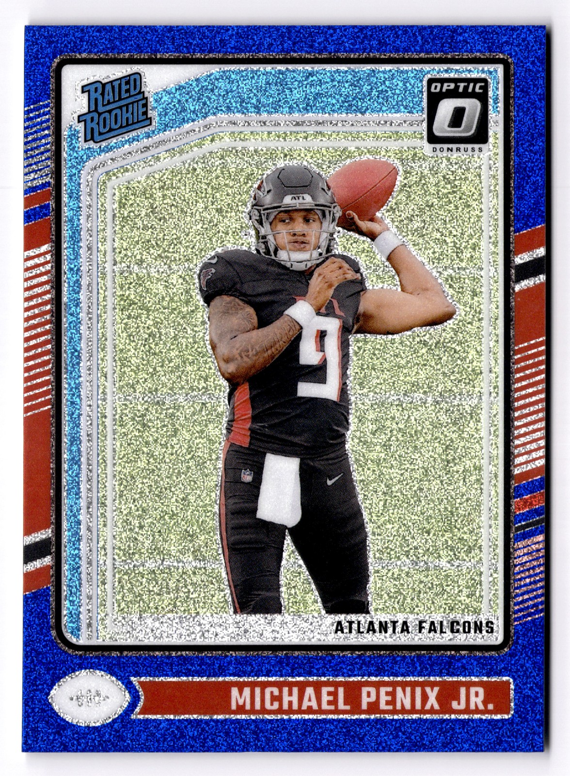2024 Donruss Optic Michael Penix Jr. 279 Blue Glitter Atlanta Falcons