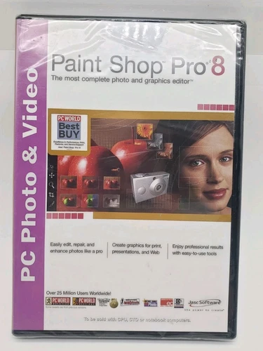 Paint Shop Pro 8 | PC Photo & Video Graphics Editor JASC Software - Sealed New