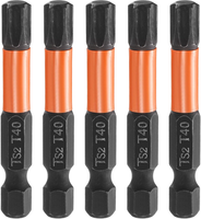 "5 StüCk T40 Torx Bit Schraubendreher Bit Set 50Mm Lang 1/4\" Magnetisch Sechskant"