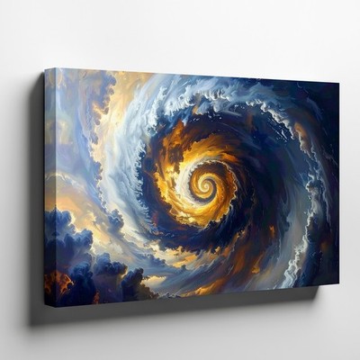 Wall Art Canvas a Dramatic Surreal Image of a Massive Swirling Vortex or