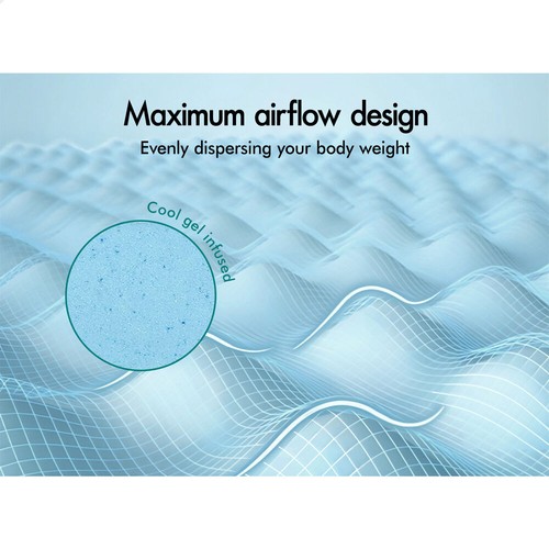 STARRY EUCALYPT Memory Foam Mattress Topper 5/8/10cm Airflow Gel Bamboo Cover - Picture 3 of 192