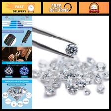 Loose Moissanite Stones 0.8-3.5mm D Colorless VVS1 Round Cut Tiny Gems for Jewel