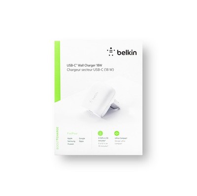 Original Belkin USB C Wall Charger 18W BoostCharge