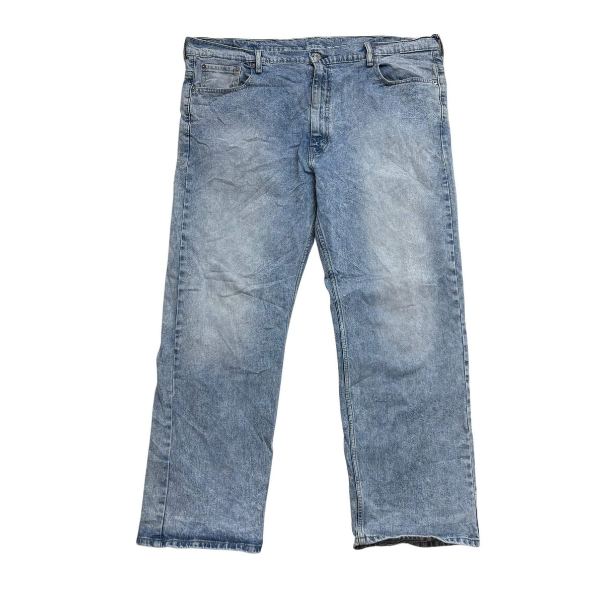 Levis 569 Jeans W42 L32 Mens Light Blue Baggy Relaxed Straight Fit