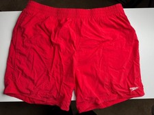 Speedo Mens Swimming Shorts Large Red Nylon - Good Condition